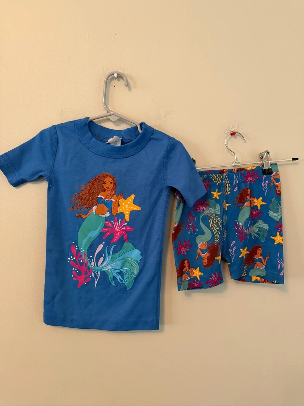 Hanna Andersson Blue Mermaid Short Sleeve Kids Pajama Set